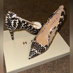 M. GEMI The Lido, Mulberry, Suede - snake print